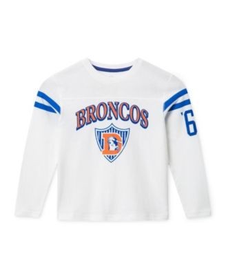Junk Food Clothing Unisex Nfl Denver Broncos Striped Long Sleeve Tee - Little Kid, Big Kid
