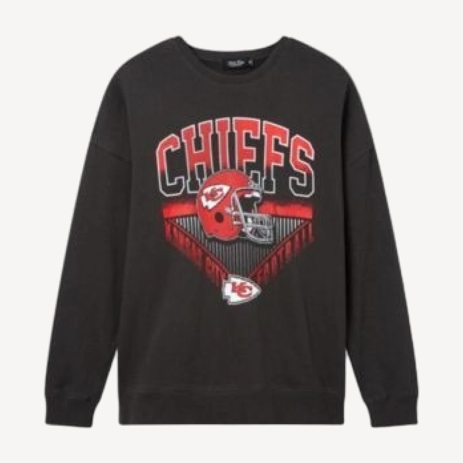 Junk Food Clothing Unisex Nfl Kansas City Chiefs Drop Shoulder Crew Fleece
