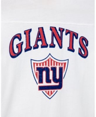 Junk Food Clothing Unisex Nfl New York Giants Striped Long Sleeve Tee - Little Kid, Big Kid