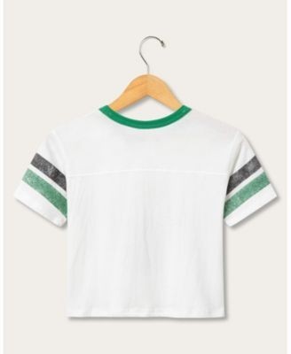 Junk Food Clothing Unisex Kids Philadelphia Eagels Striped Ringer Tee - Little Kid, Big Kid