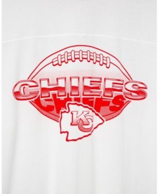 Junk Food Clothing Unisex Nfl Kansas City Chiefs Oversized Striped Ringer Tee