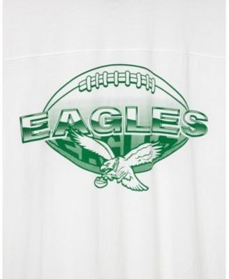 Junk Food Clothing Unisex Nfl Philadelphia Eagles Oversized Striped Ringer Tee