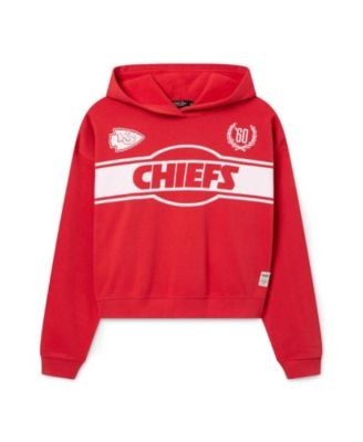 Junk Food Clothing Women's Nfl Kansas City Chiefs Oversized Crop Hoodie