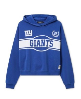 Junk Food Clothing Women's New York Giants Oversized Crop Hoodie