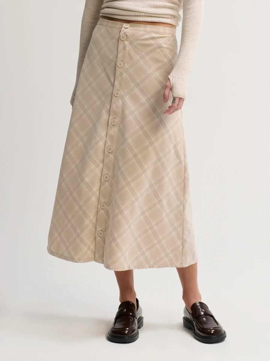 MAE BUTTON FRONT SKIRT