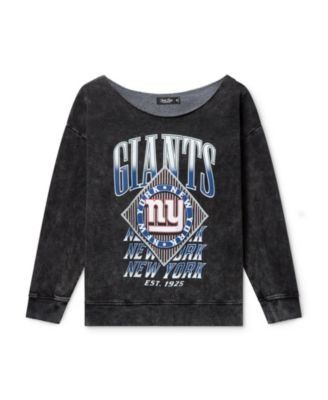 Junk Food Clothing Women's Nfl New York Giants Off Shoulder Cropped Fleece