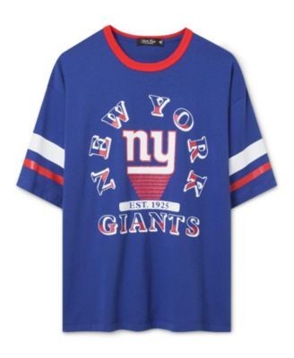 Junk Food Clothing Women's New York Giants Glitter Boxy Ringer