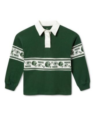 Junk Food Clothing Unisex Nfl Green Bay Packers Rugby Long Sleeve Tee - Little Kid, Big Kid