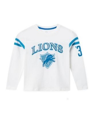 Junk Food Clothing Unisex Nfl Detroit Lions Striped Long Sleeve Tee - Little Kid, Big Kid