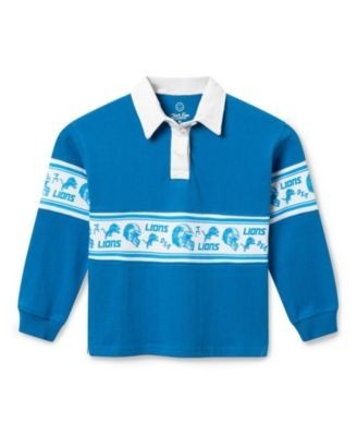 Junk Food Clothing Unisex Kids Nfl Detroit Lions Rugby Long Sleeve Tee - Little Kid, Big Kid