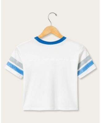 Junk Food Clothing Unisex Nfl Detroit Lions Striped Ringer Tee - Little Kid, Big Kid
