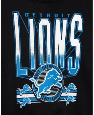 Junk Food Clothing Unisex Nfl Detroit Lions Drop Shoulder Crew Fleece - Little Kid, Big Kid