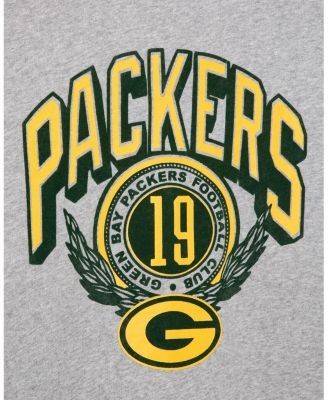 Junk Food Clothing Unisex Green Bay Packers Flocked Quarter Zip Sweatshirt