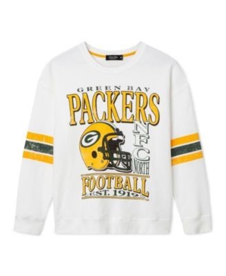 Junk Food Clothing Women's Green Bay Packers Oversized Striped Fleece