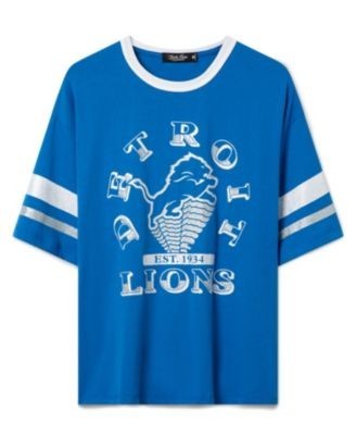 Junk Food Clothing Women's Detroit Lions Glitter Boxy Ringer