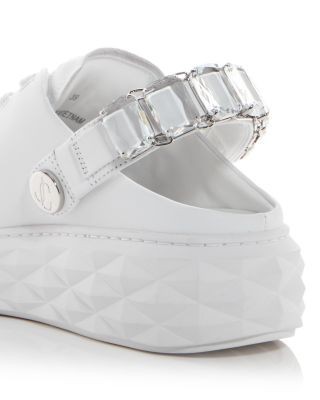 Jimmy Choo Women's Diamond Embellished Platform Slingback Sneakers