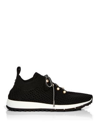 Jimmy Choo Women's Veles Crochet Knit Low Top Sneakers