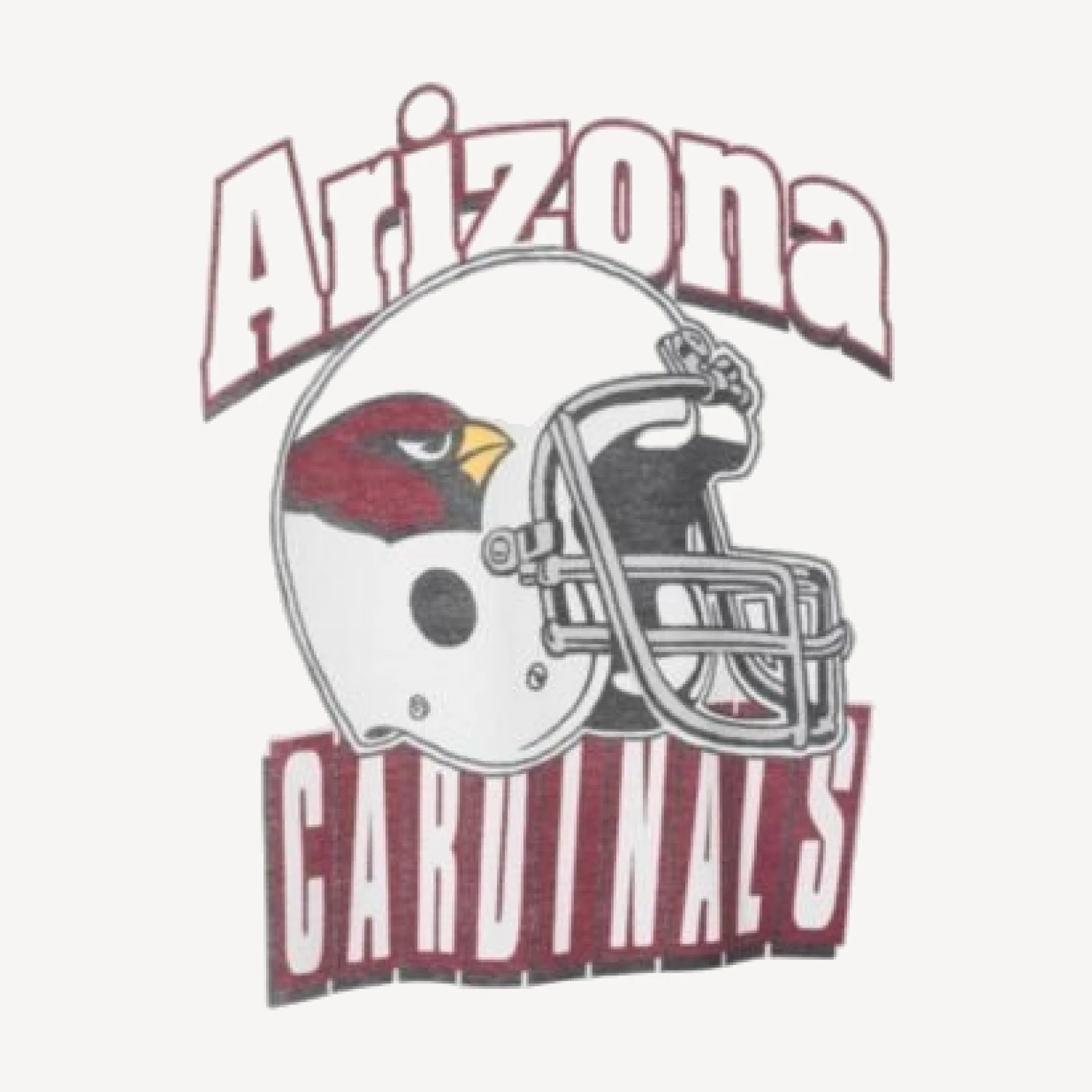 Junk Food Clothing Unisex Arizona Cardinals Throwback Helmet Tee