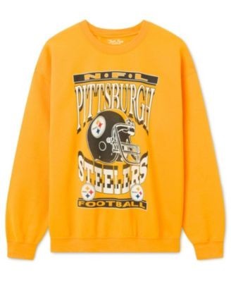 Junk Food Clothing Unisex Pittsburgh Steelers Helmet Flea Market Crew Fleece Sweatshirt