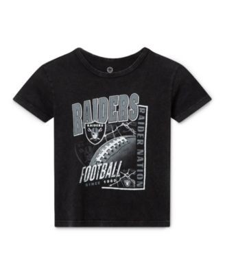 Junk Food Clothing Unisex Nfl Las Vegas Raiders Mineral Washed Tee - Little Kid, Big Kid