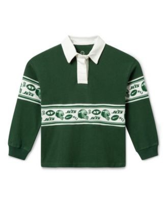 Junk Food Clothing Unisex Kids New York Jets Rugby Long Sleeve Polo - Little Kid, Big Kid