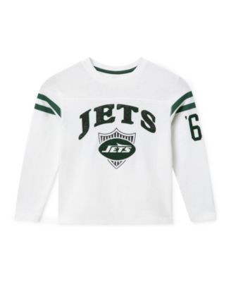 Junk Food Clothing Unisex Nfl New York Jets Striped Long Sleeve Tee - Little Kid, Big Kid