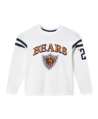 Junk Food Clothing Unisex Nfl Chicago Bears Striped Long Sleeve Tee - Little Kid, Big Kid