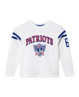 Junk Food Clothing Unisex Nfl New England Patriots Striped Long Sleeve Tee - Little Kid, Big Kid