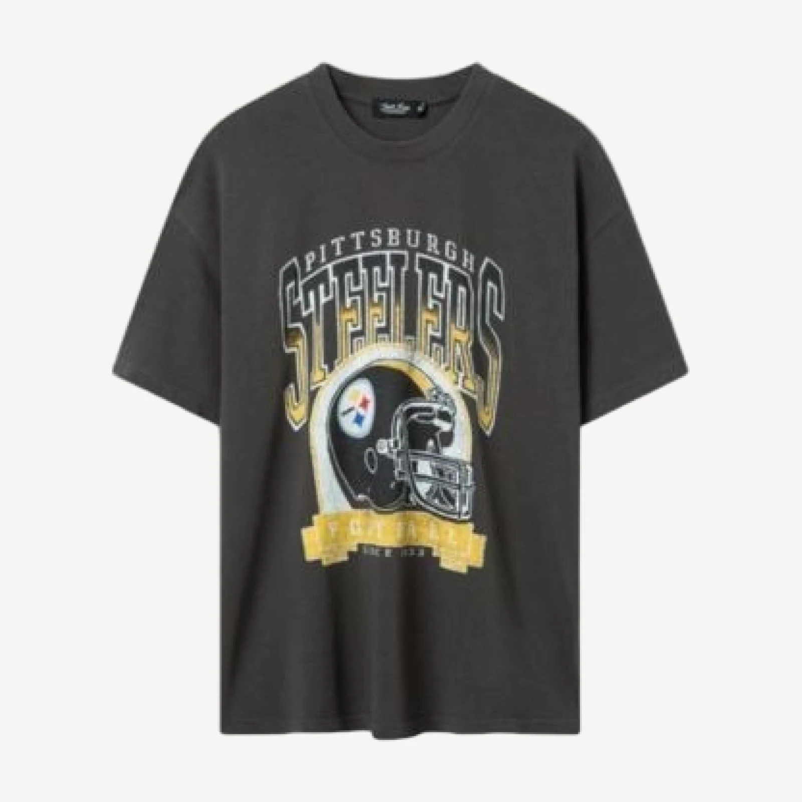 Junk Food Clothing Unisex Pittsburgh Steelers Varsity Heavy Weight Tee