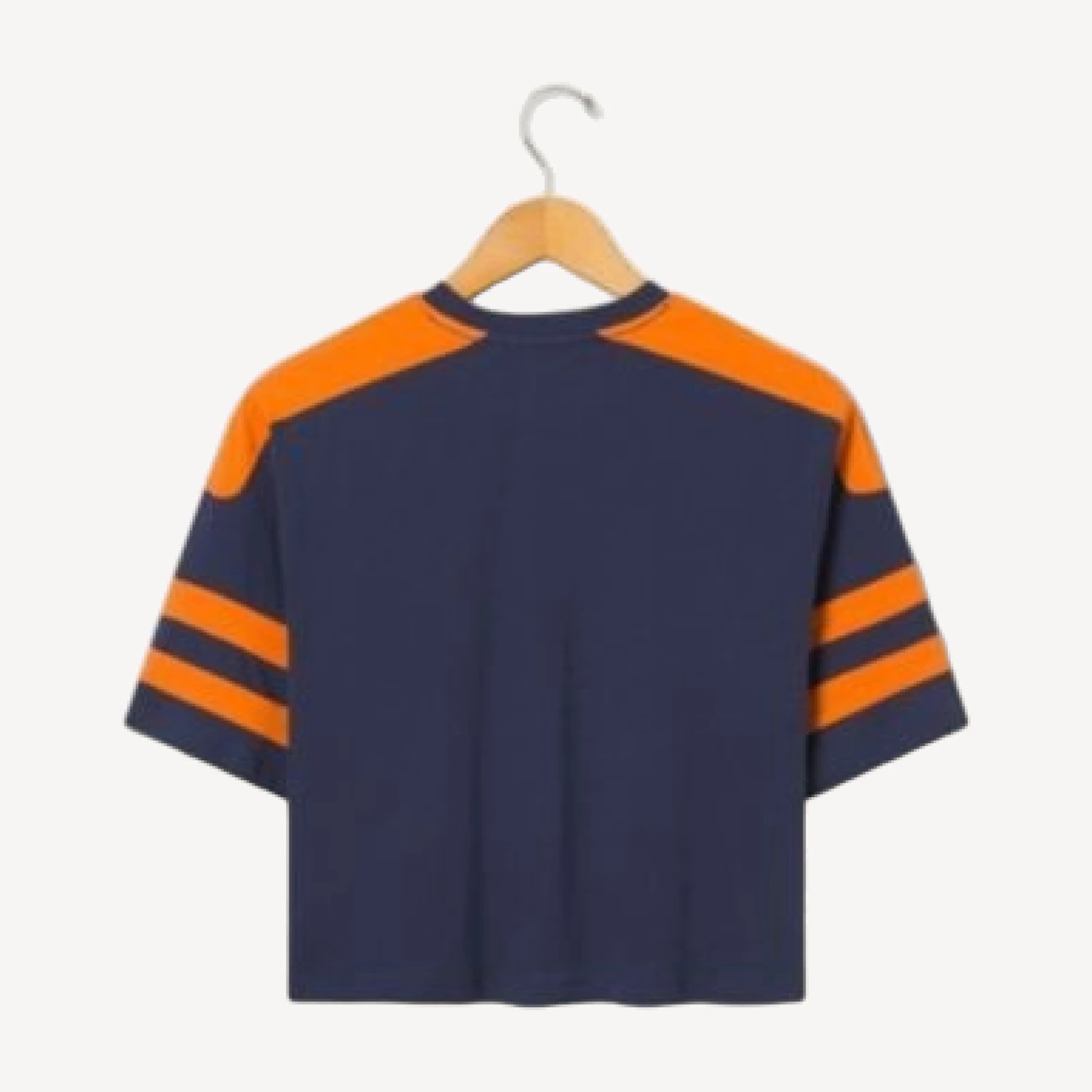 Junk Food Clothing Women's Chicago Bears Bling Striped Crop Tee