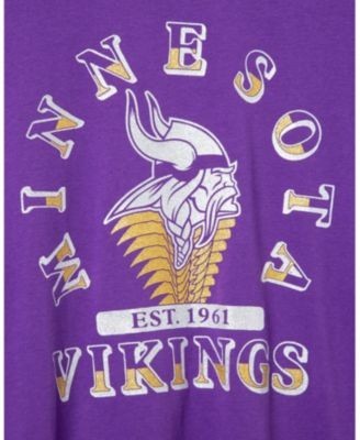 Junk Food Clothing Women's Minnesota Vikings Glitter Boxy Ringer