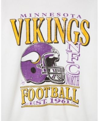 Junk Food Clothing Women's Nfl Minnesota Vikings Oversized Striped Fleece
