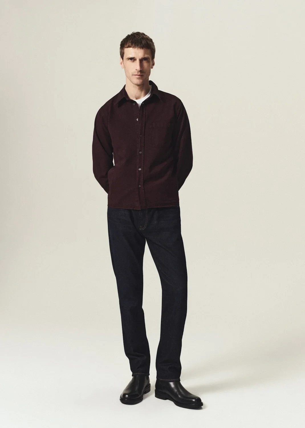Gage Slim Straight Cashmere Denim in Falcon