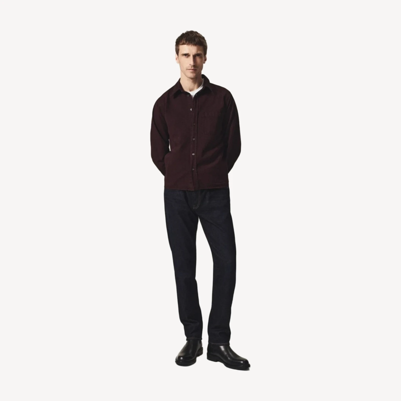 Gage Slim Straight Cashmere Denim in Falcon