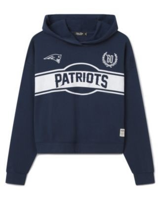 Junk Food Clothing Women's New England Patriots Oversized Crop Hoodie