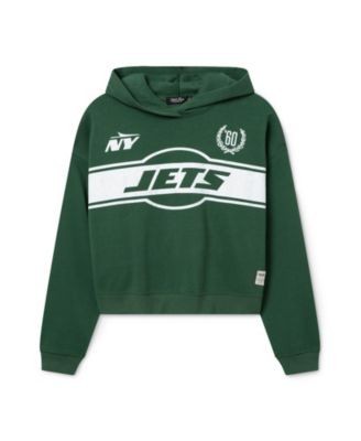 Junk Food Clothing Women's Nfl New York Jets Oversized Crop Hoodie