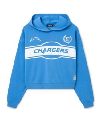 Junk Food Clothing Women's Los Angeles Chargers Oversized Crop Hoodie