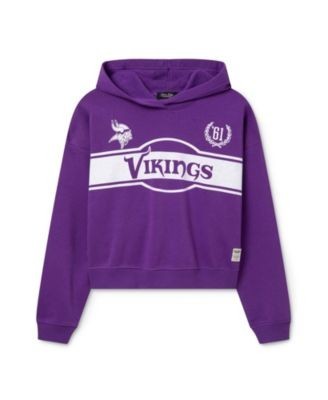 Junk Food Clothing Women's Nfl Minnesota Vikings Oversized Crop Hoodie