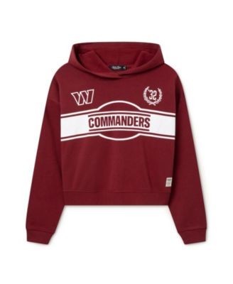 Junk Food Clothing Women's Nfl Washington Commanders Oversized Crop Hoodie