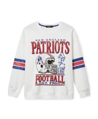 Junk Food Clothing Women's Nfl New England Patriots Oversized Striped Fleece