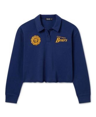 Junk Food Clothing Women's Chicago Bears Polo Crop Fleece