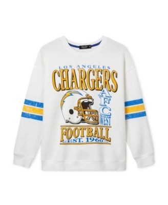 Junk Food Clothing Women's Nfl Los Angeles Chargers Oversized Striped Fleece