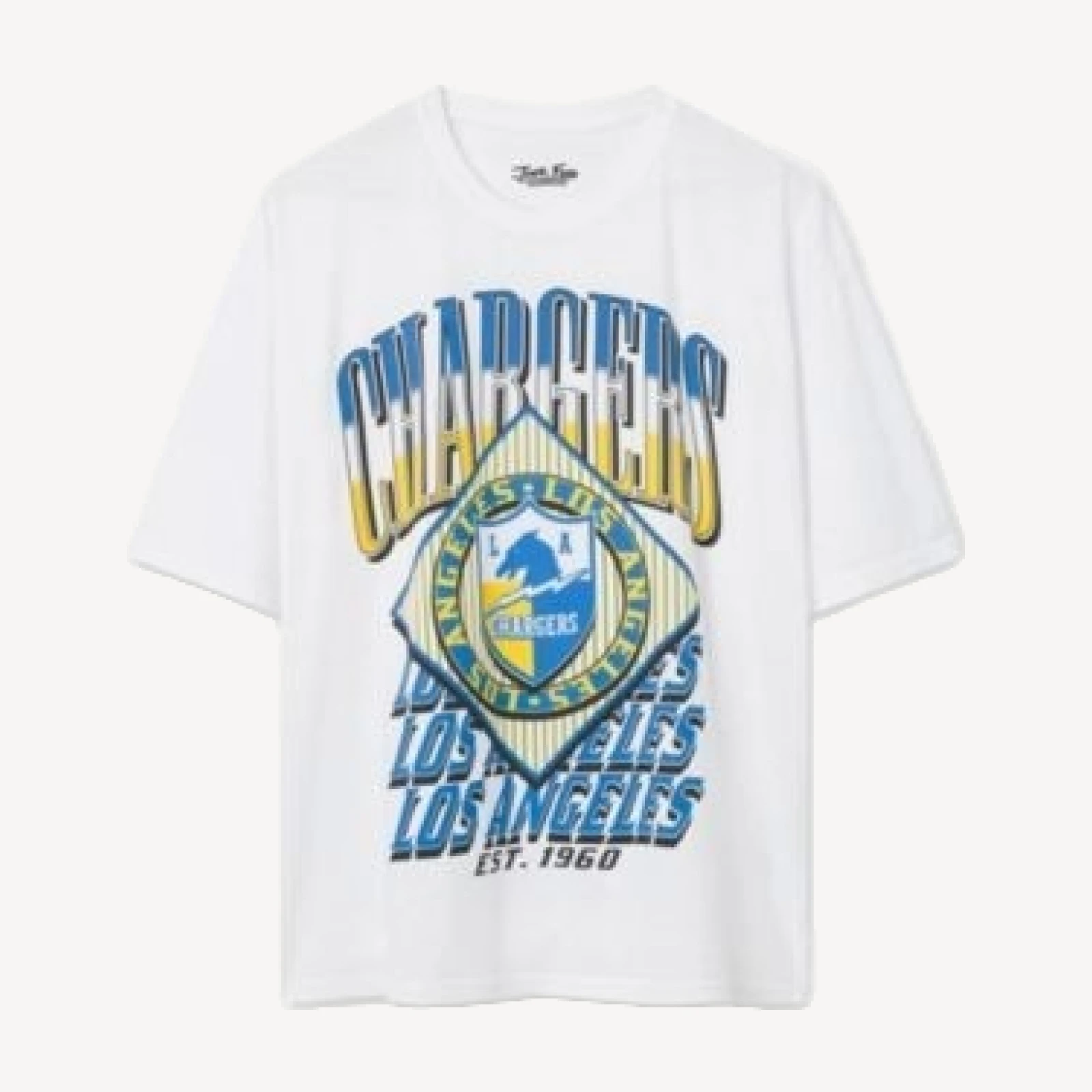 Junk Food Clothing Women's Los Angeles Chargers Oversized Tee