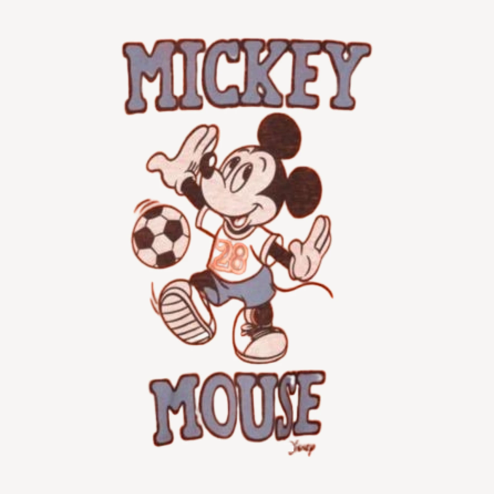 Junk Food Clothing Unisex Mickey Soccer Vintage Tee