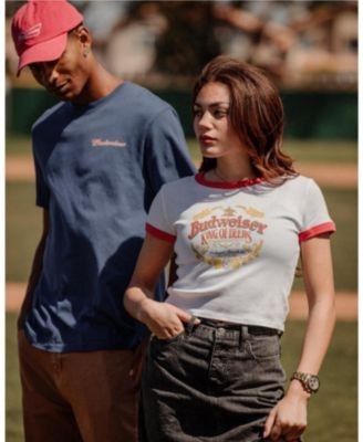 Junk Food Clothing Women's Budweiser Ringer Baby Tee