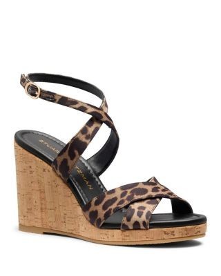 Stuart Weitzman Women's Alyssa Leopard Wedge Sandals
