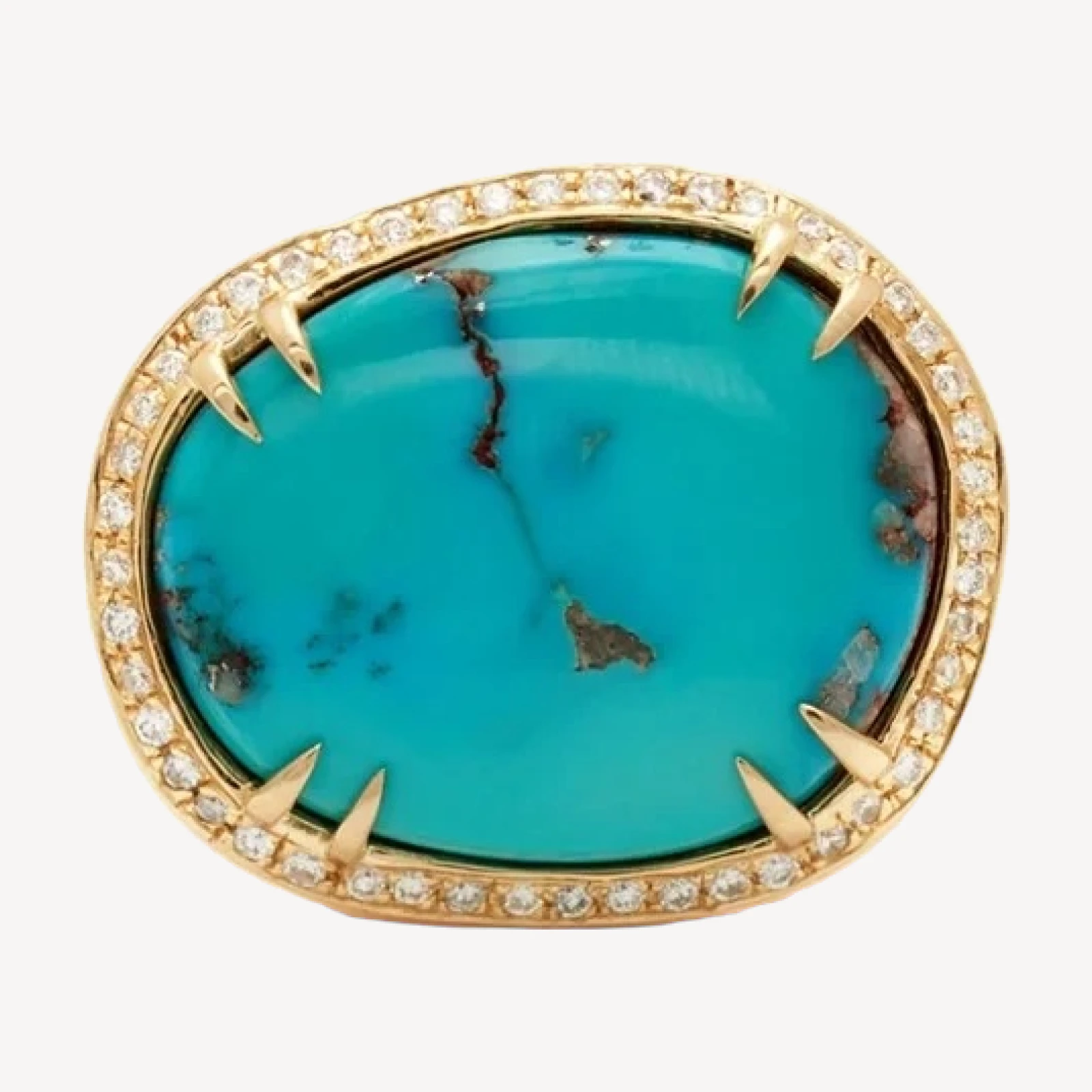 Anna Sheffield x Hayward Luna Ring - 18k Yellow Gold & White Diamonds