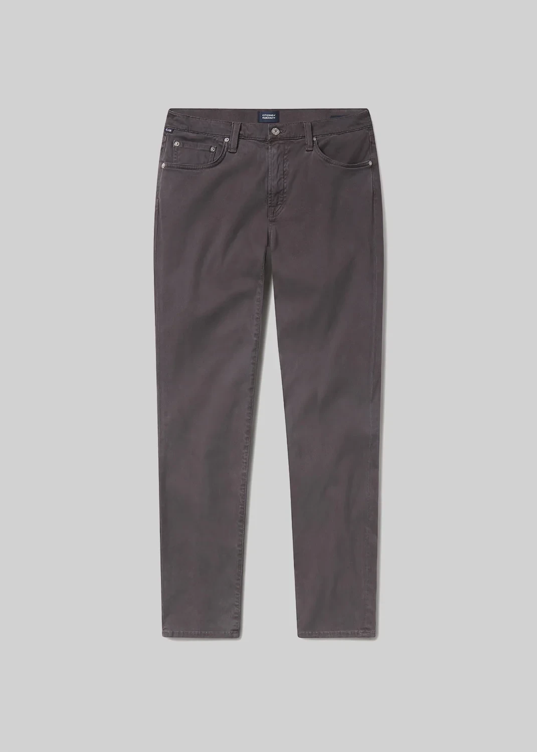 London Tapered Slim Cashmere Touch Sateen in Gravel