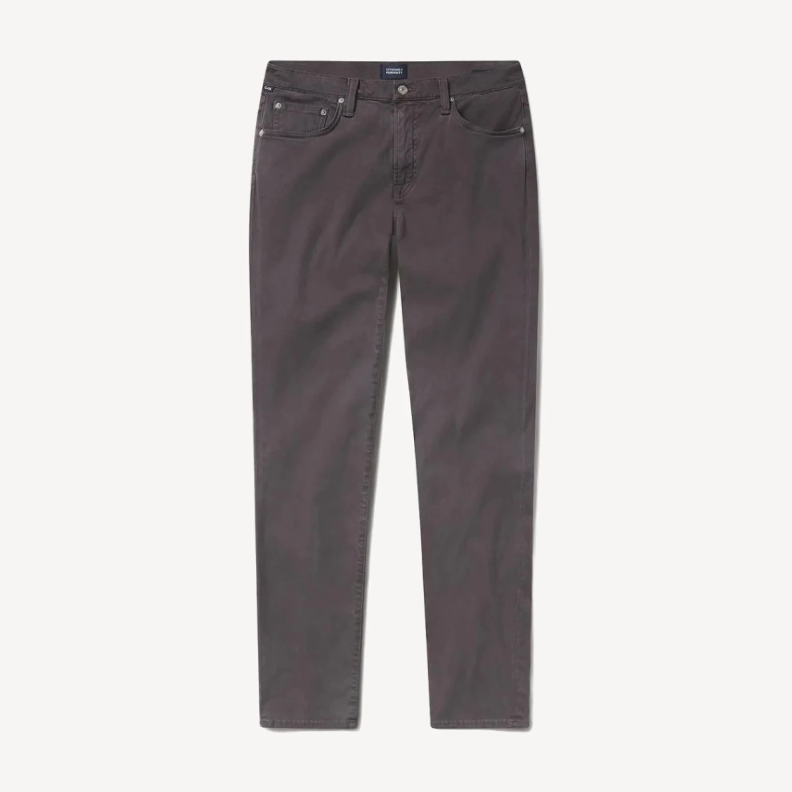 London Tapered Slim Cashmere Touch Sateen in Gravel