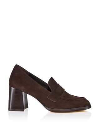 Stuart Weitzman Women's Vera Loafer Suede Pumps